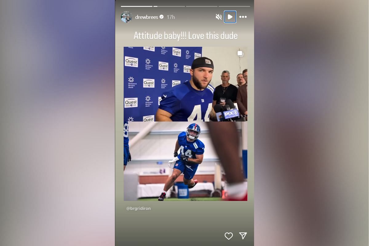 Image via drewbrees Instagram
